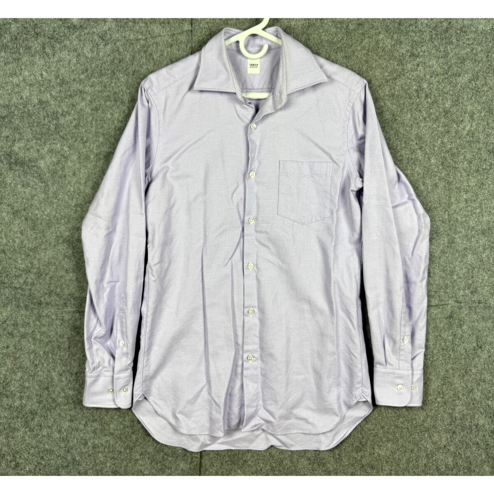 Takeo Kikuchi Dress Shirt Men's 3 (Large) Purple 100% Cotton Long Sleeve Japan